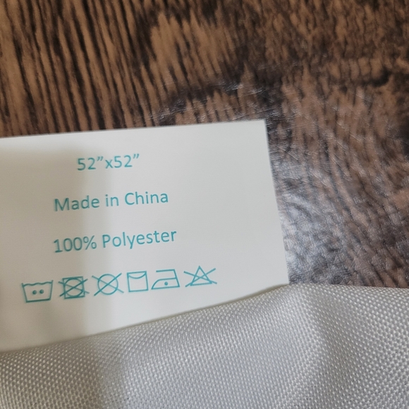 Pomp (White- 52x52 inch) Square Polyester Tablecloth - Picture 3 of 4